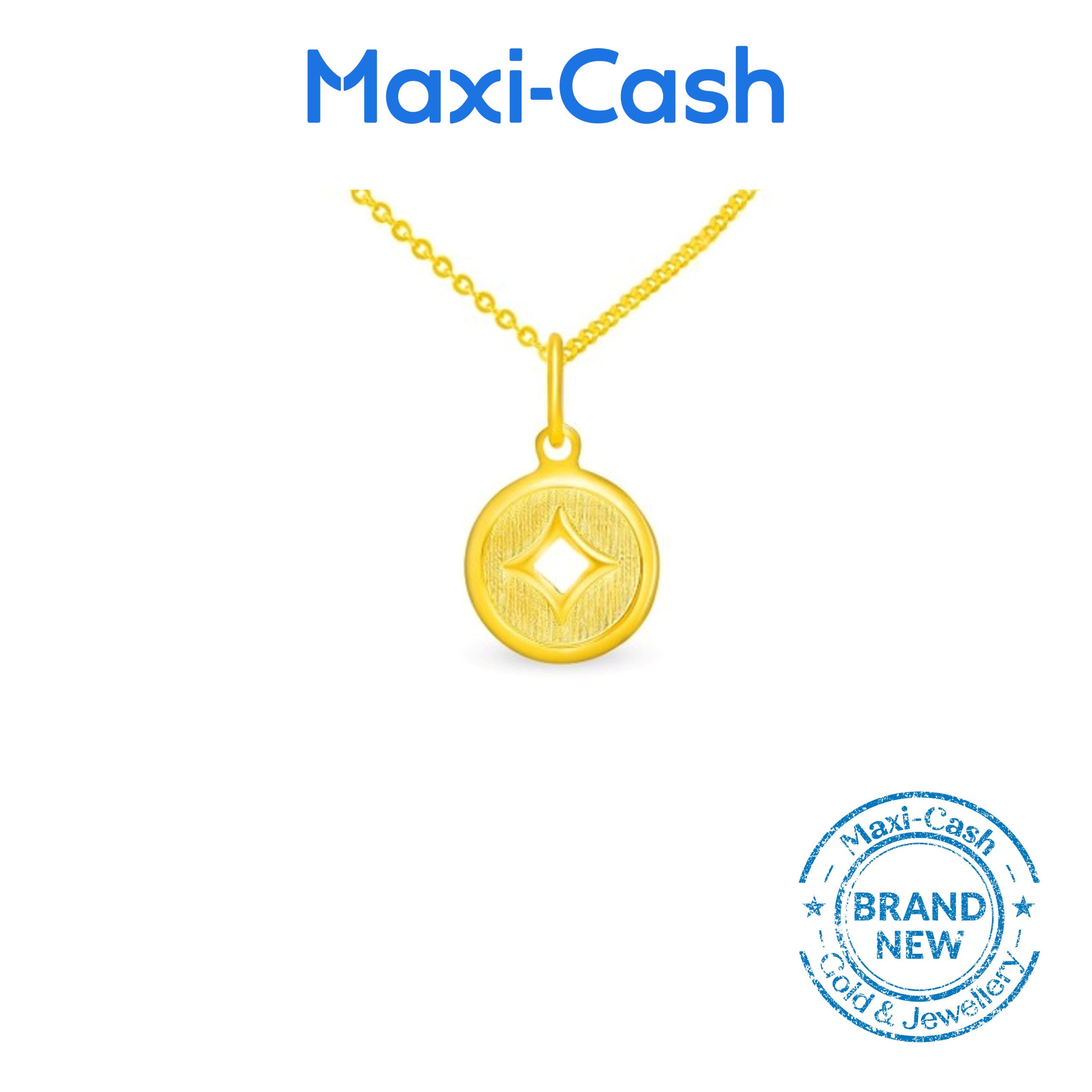 Golden Coin Pendant in 916 Gold