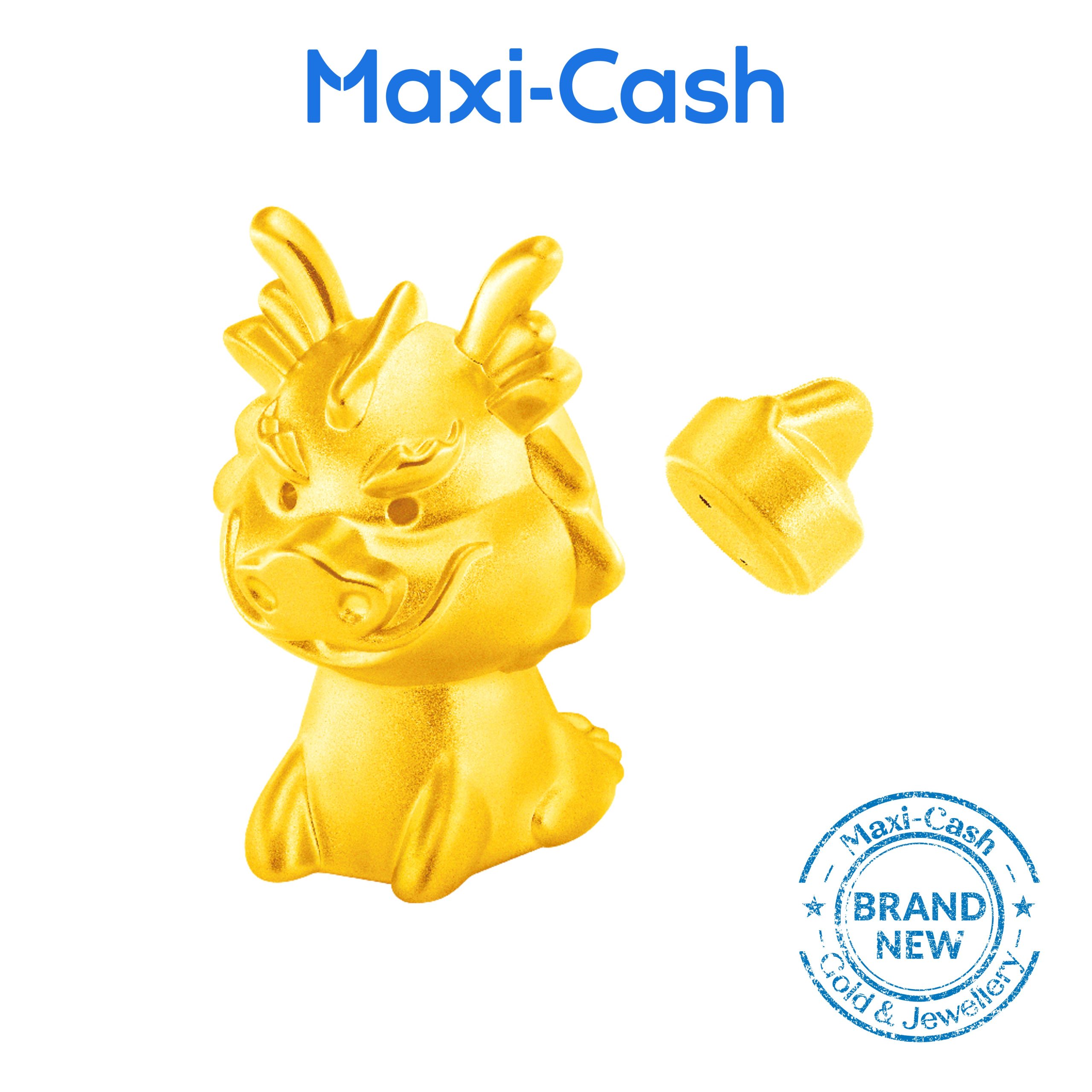Prosperity Dragon Petite Gold Pot in 999 Gold