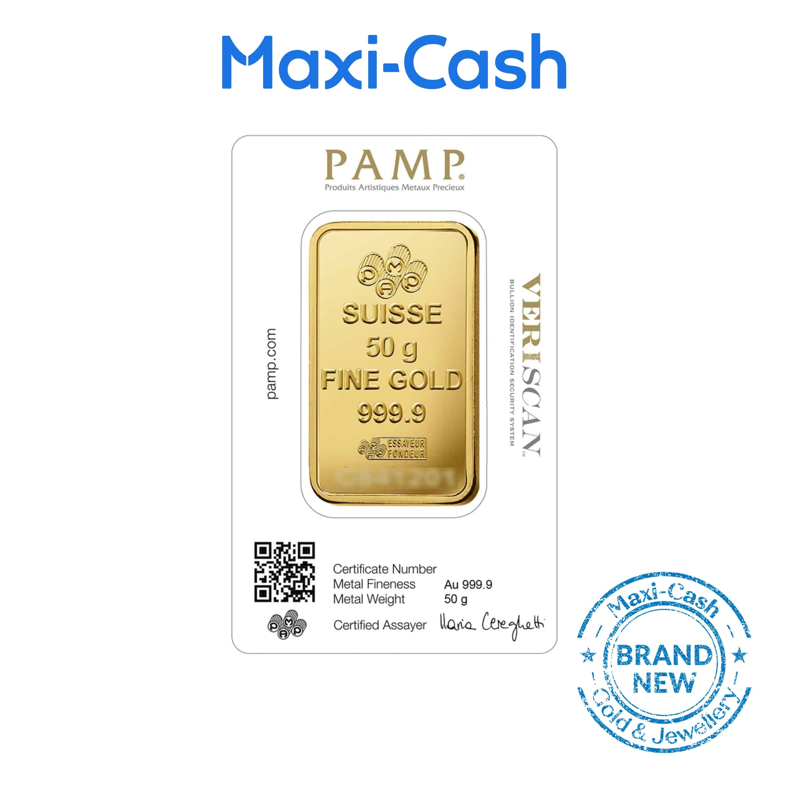 PAMP Suisse Lady Fortuna Gold Bar in 999 Gold (50gm) - Image 2