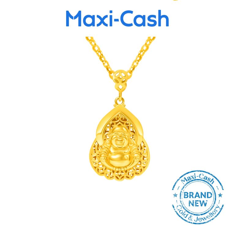 Laughing Buddha Pendant in 916 Gold