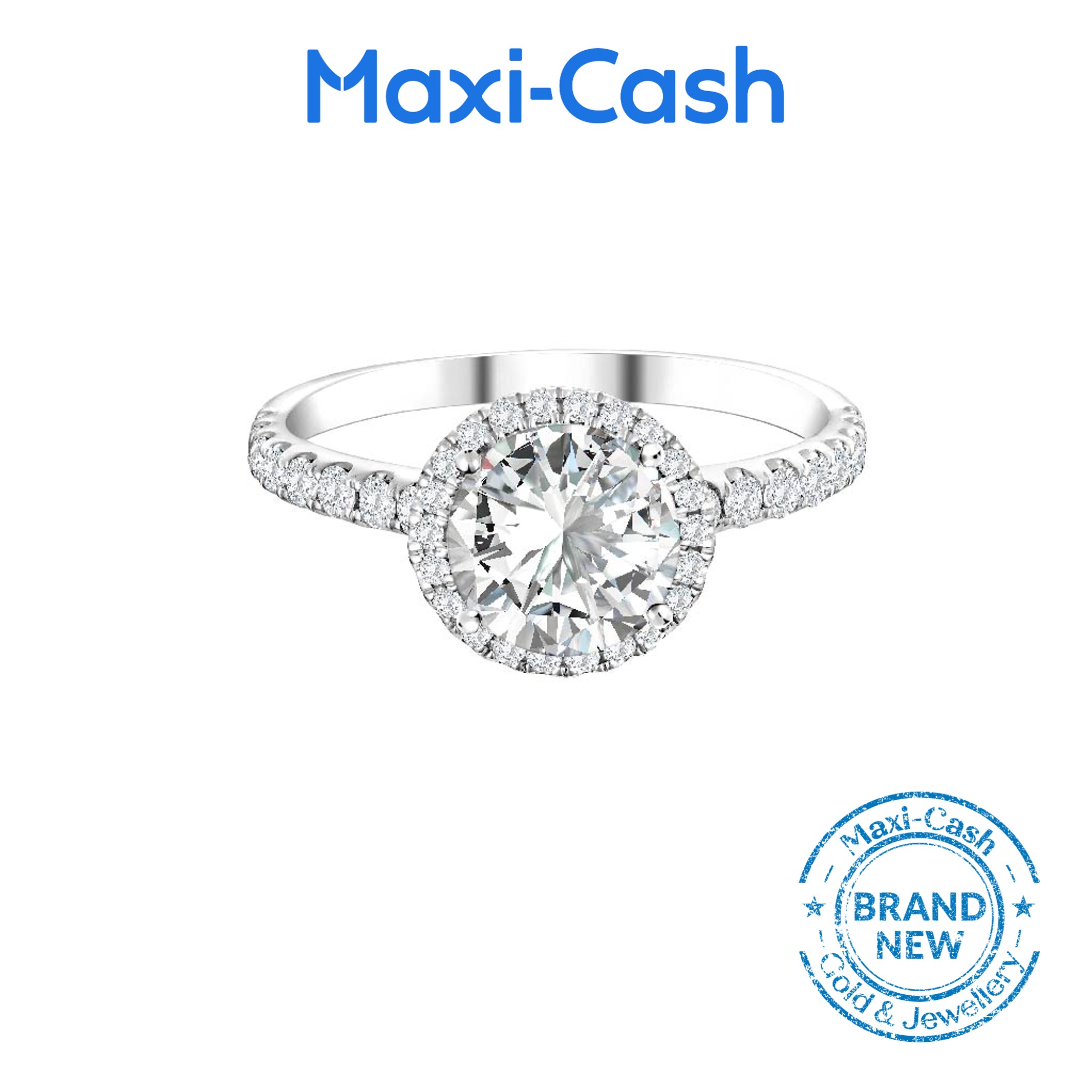 True Carat Diamond Nuevo Radiance Ring in 18k White Gold - Image 2