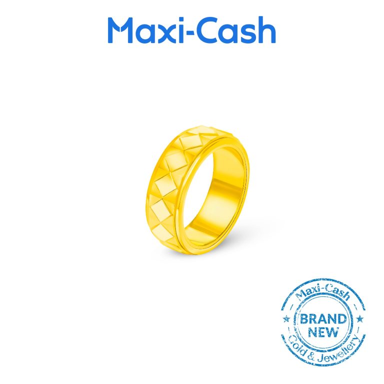 Golden Facets Couple Ring in 999 Gold