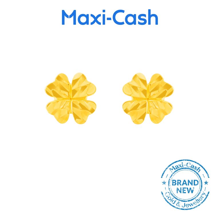 Clover Earrings in 916 Gold