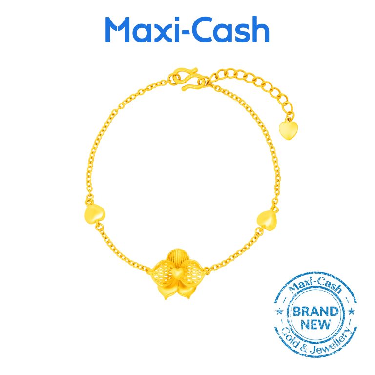 Orchid Elegance Bracelet in 999 Gold