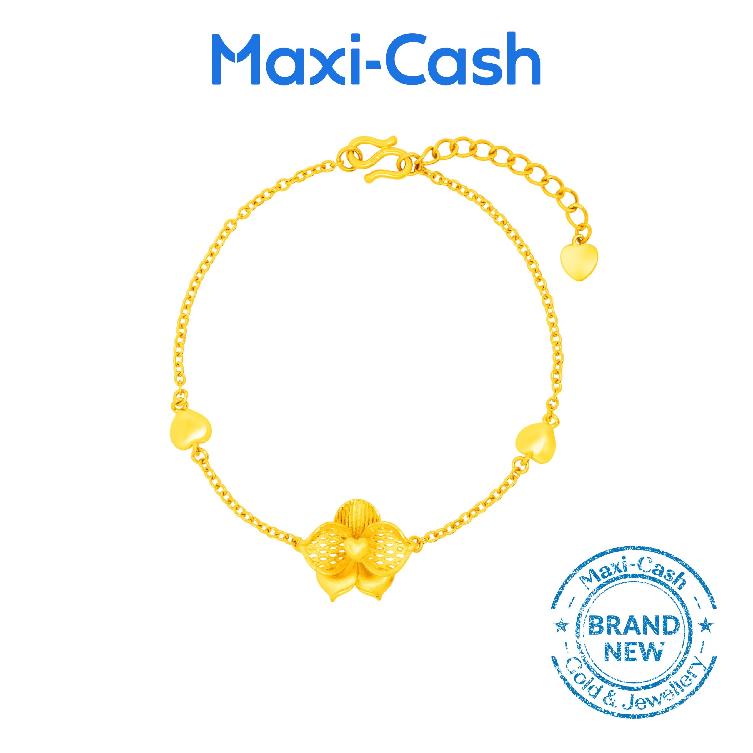 Orchid Elegance Bracelet in 999 Gold