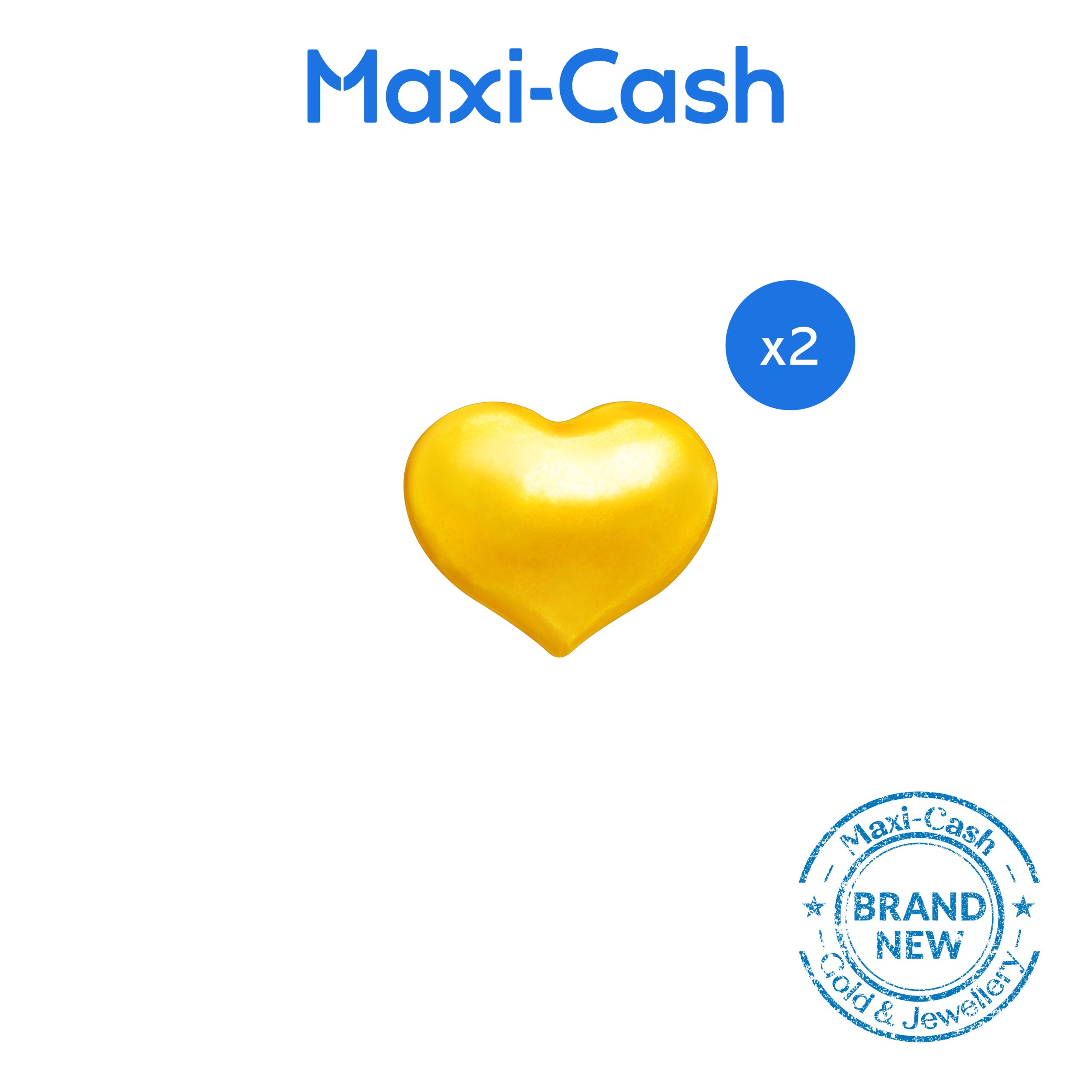 1gm Petite Heart (Gold Bean) in 999 Gold [Bundle of 2 – Bottle Included]