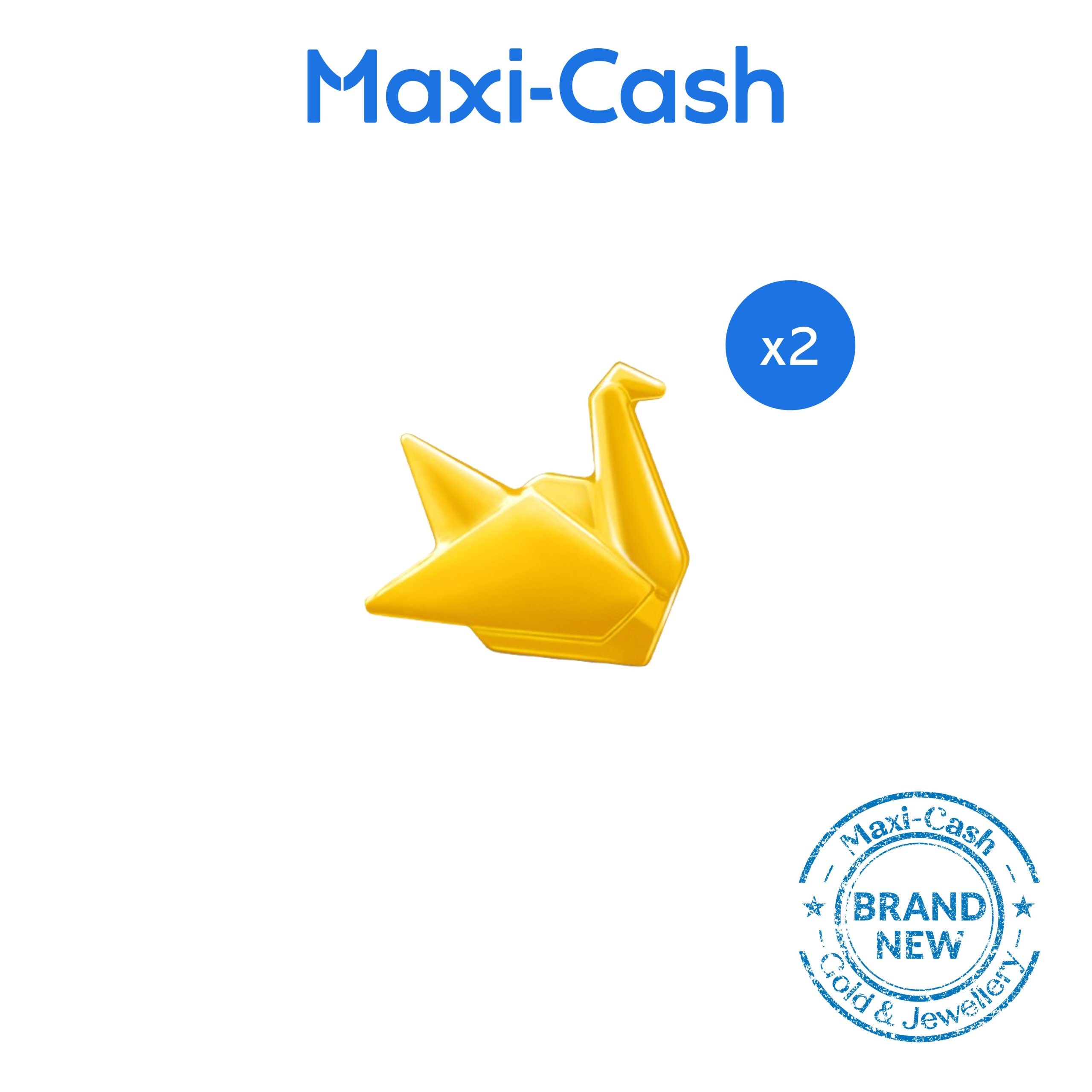 1gm Petite Crane (Gold Bean) in 999 Gold [Bundle of 2 – Bottle Included]