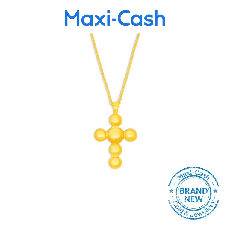 Golden Cross Necklace in 916 Gold