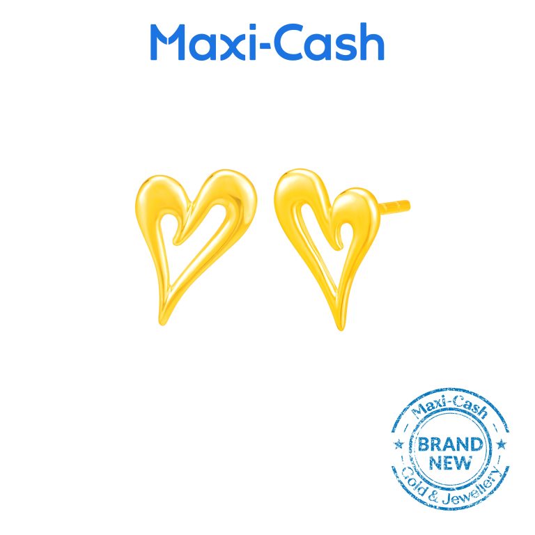 Blissful Heart Earrings in 916 Gold