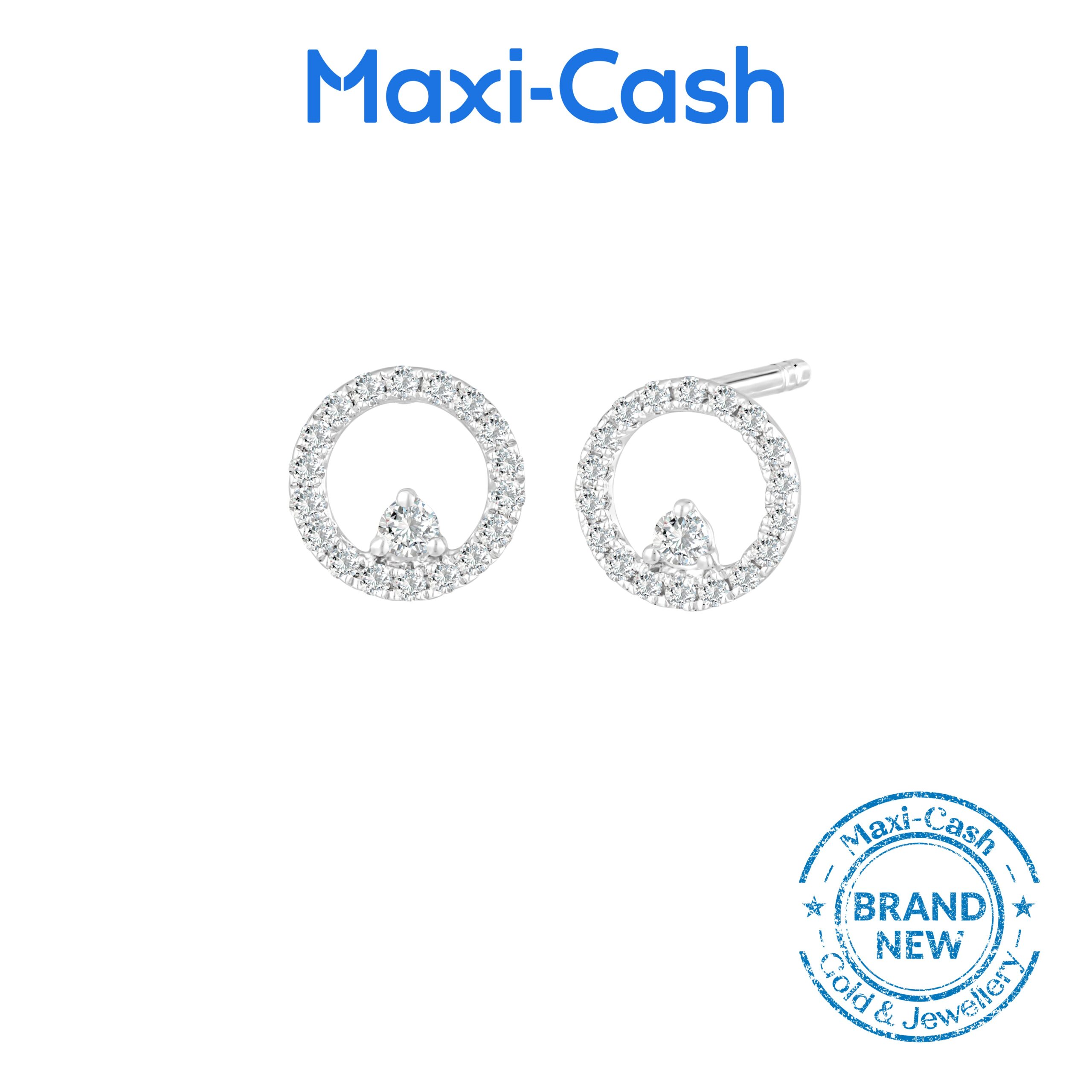 Astra Starlite Diamond Earrings in 18K White Gold