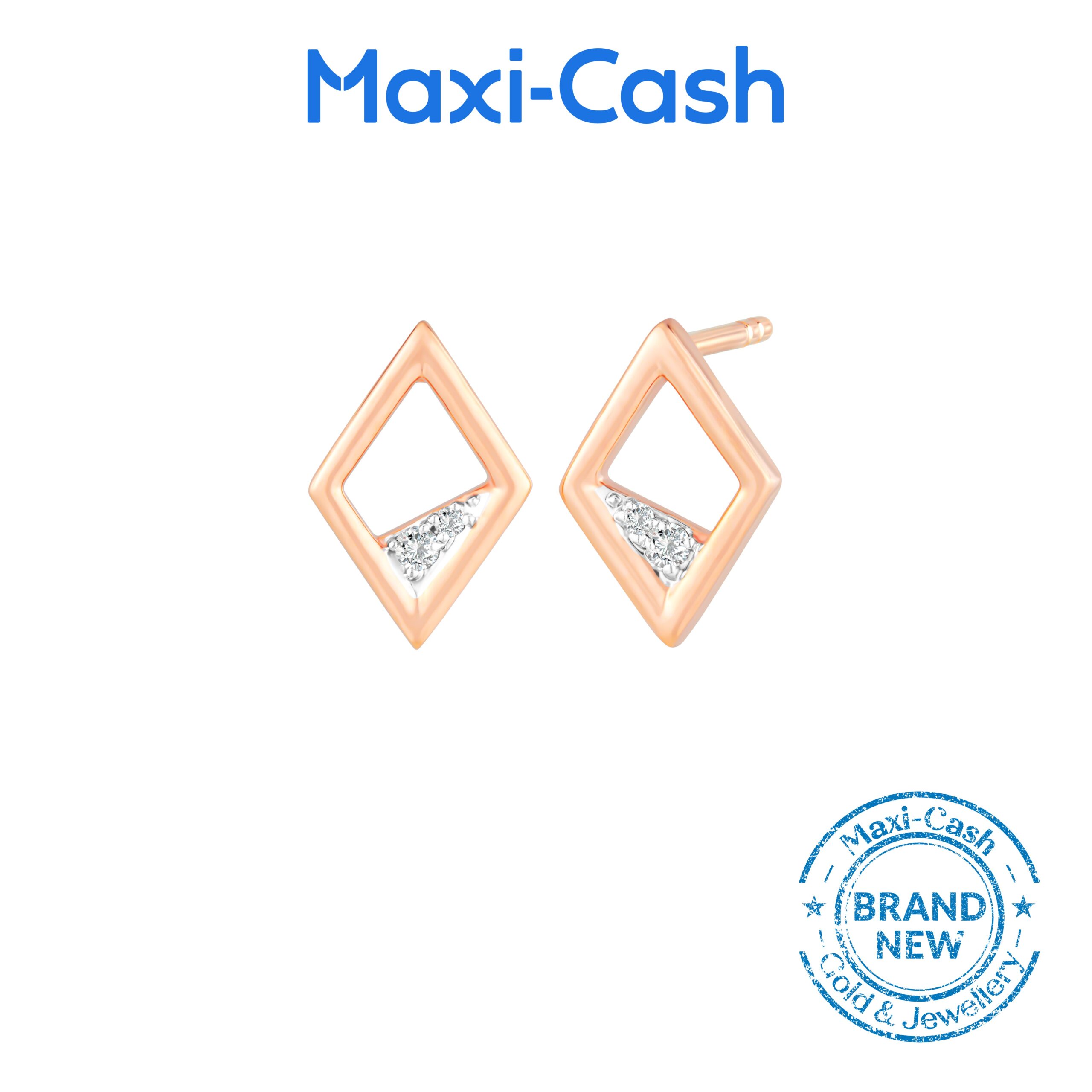 Lumi Arc Diamond Earrings in 18K Rose Gold