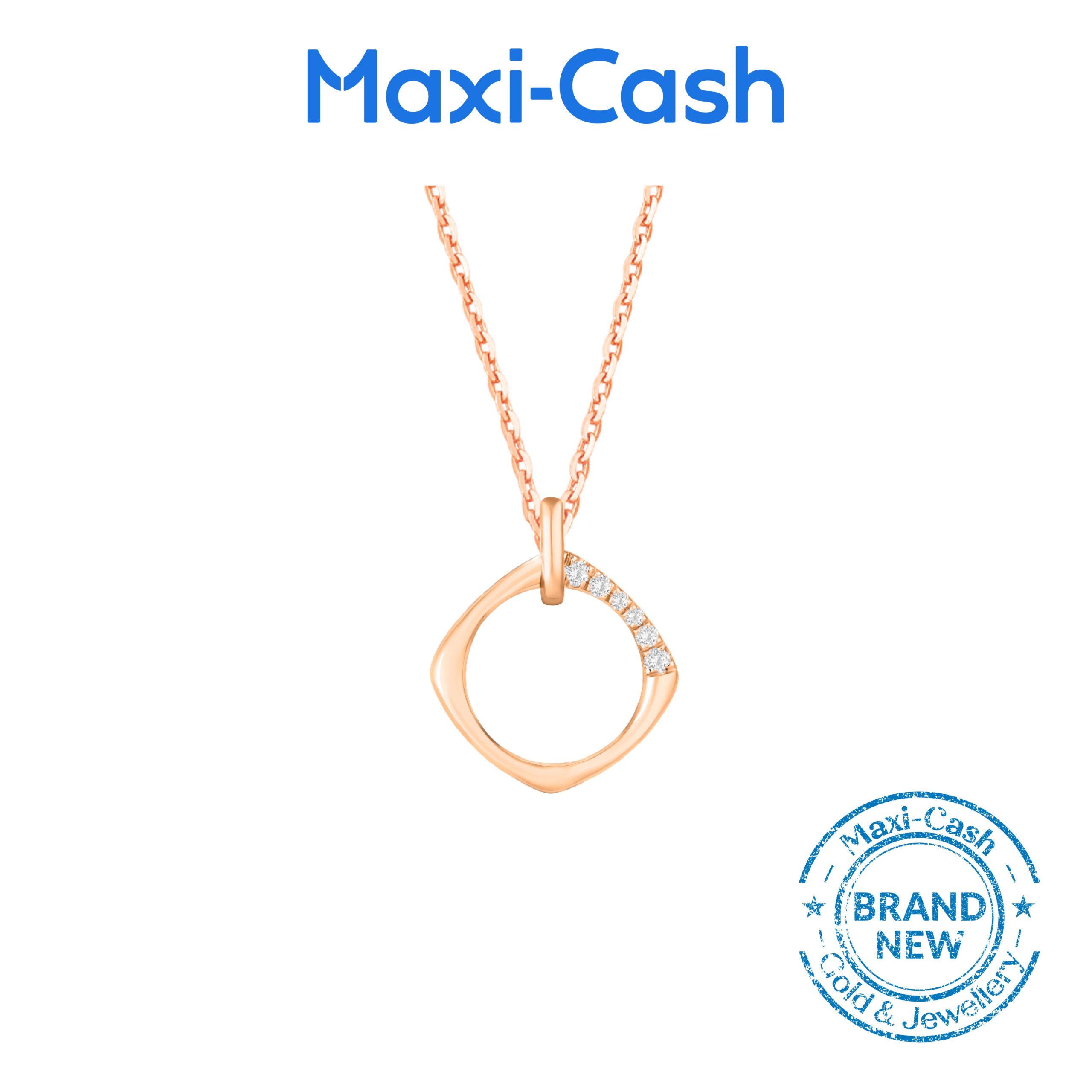 Lumi Arc Diamond Pendant in 18K Rose Gold