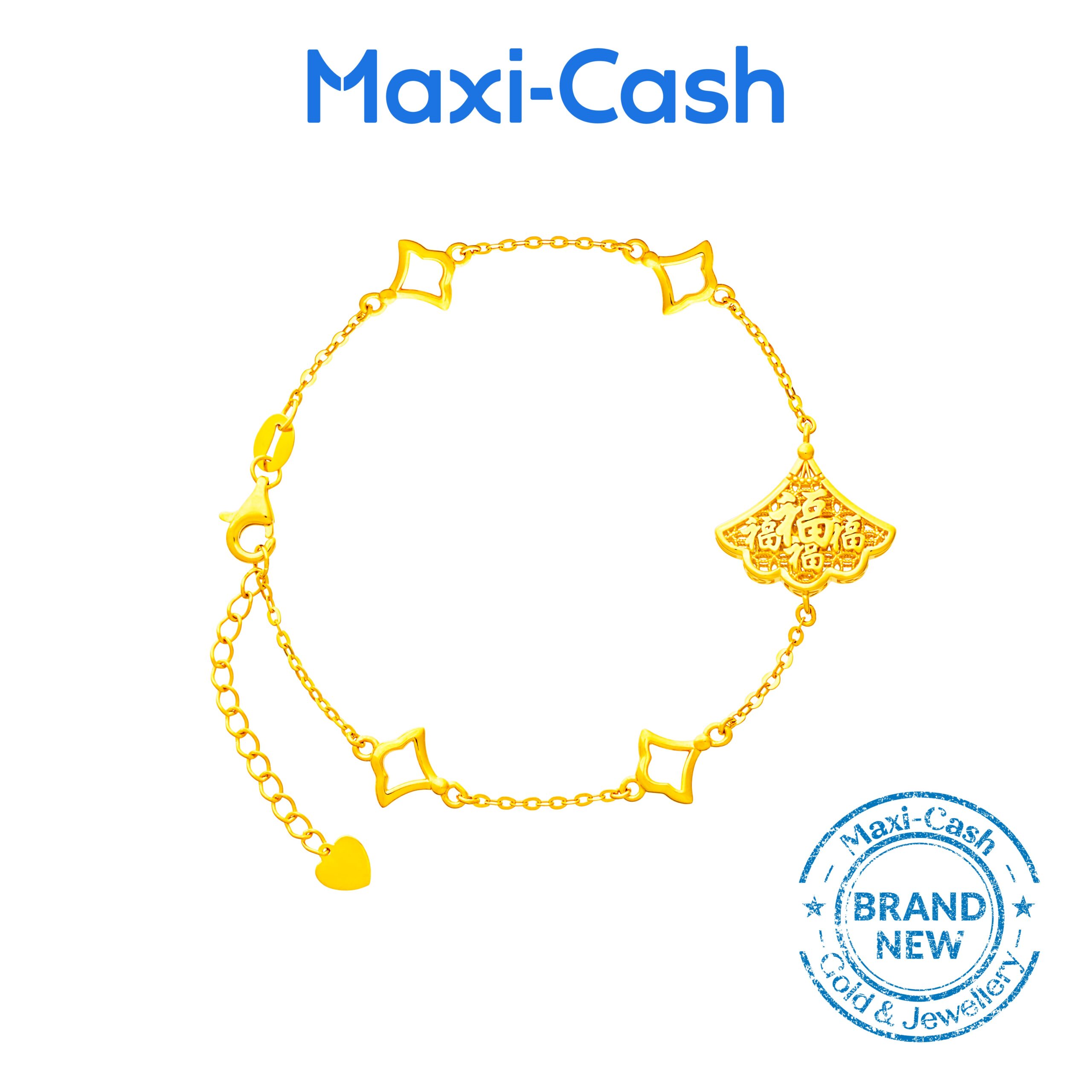 Ginkgo Blessings Bracelet in 916 Gold