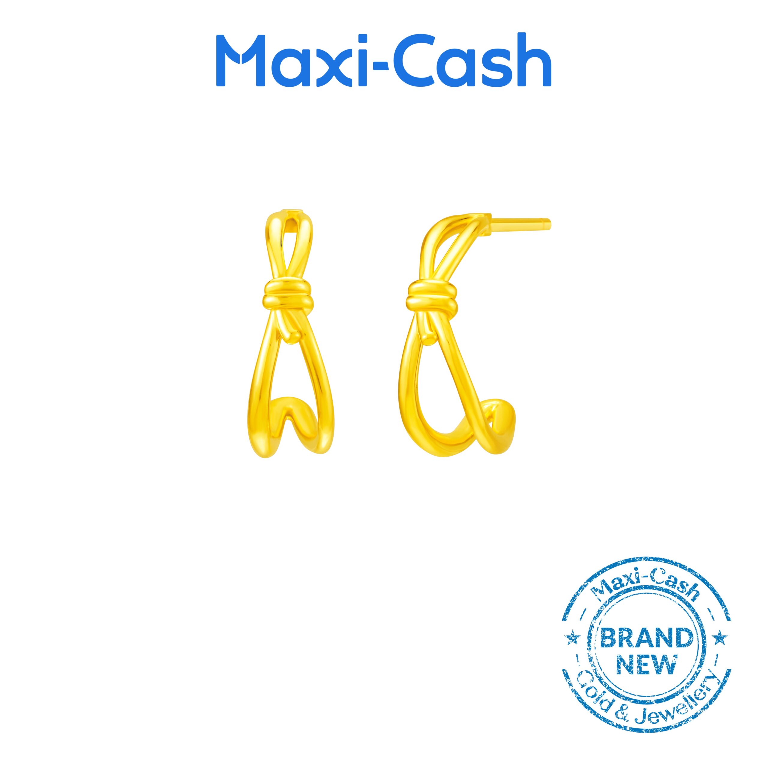 Amity Knot Earrings in 916 Gold