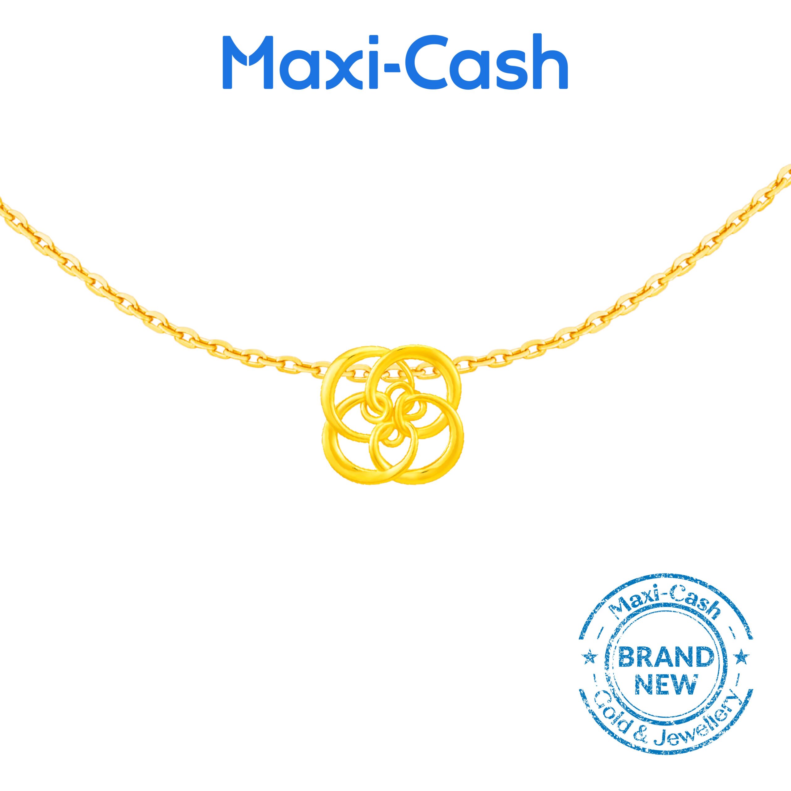 Infinity Clover Knot Pendant in 916 Gold