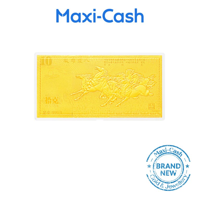 Majestic Gallop Gold Bar in 999 Gold